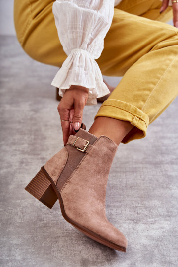 Zomšiniai batai ant stulpelio Brown Vannes