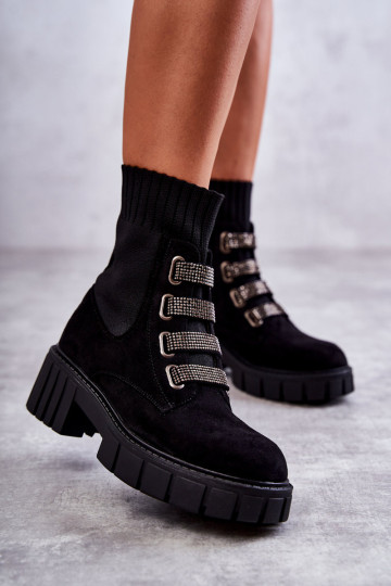 Suede Slip-On Kojinės Batai Black Hope 2