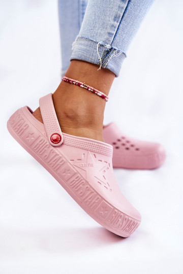 Moteriškos lengvos šlepetės Kroks Big Star II275008 Rožinės spalvos