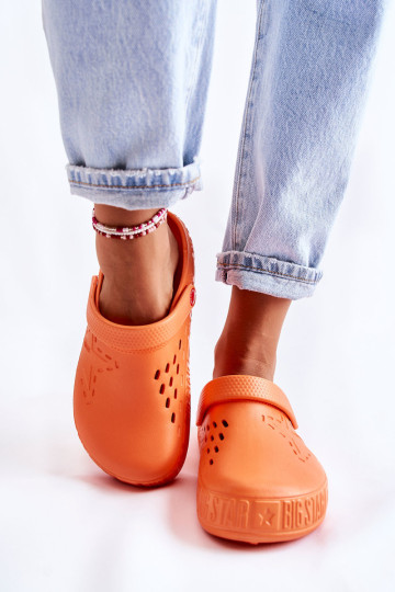 Moteriškos lengvos šlepetės Kroks Big Star II275005 oranžinės spalvos 2