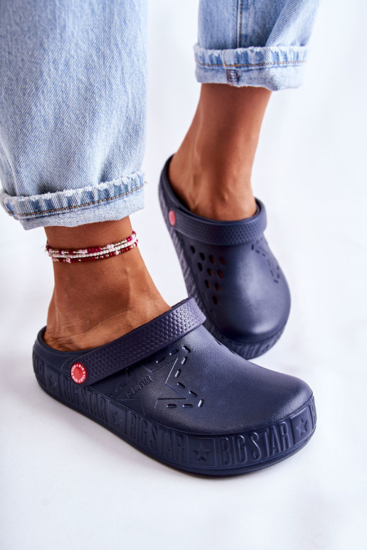 Moteriškos lengvos šlepetės Kroks Big Star II275002 Navy