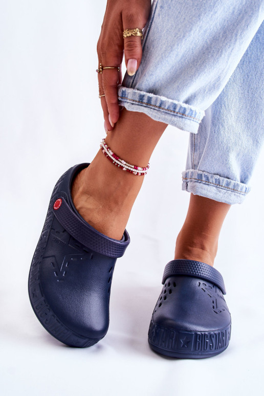 Moteriškos lengvos šlepetės Kroks Big Star II275002 Navy
