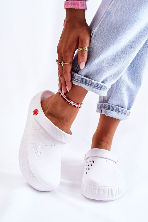 Moteriškos lengvos šlepetės Kroks Big Star II275003 Baltos