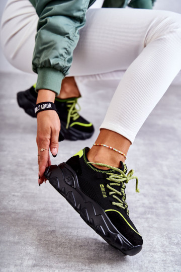 Moteriški sportbačiai Memory Foam System Big Star KK274028 juodi 2