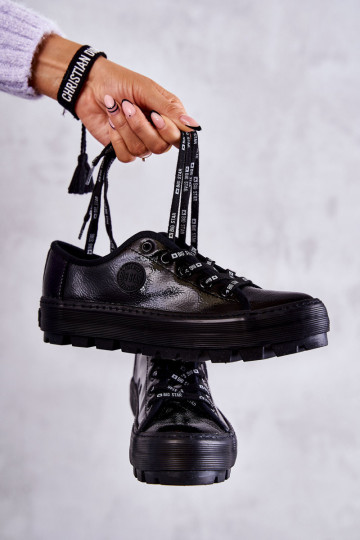 Madingi lakuoti sportbačiai Big Star KK274044 juodi 2