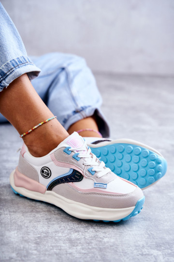 Moteriški sportiniai sportbačiai Big Star KK274097 Balta ir Rožinė 2