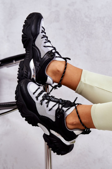 Moteriški sportiniai bateliai Memory Foam System Big Star KK274053 juoda-pilka