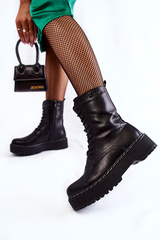 Odiniai Šilti Batai Batai Big Star II274109 Juodi