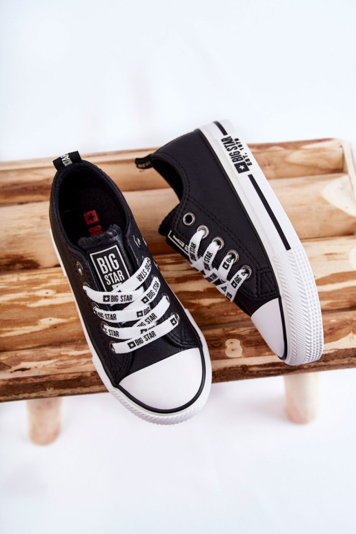 Vaikiški odiniai sportbačiai BIG STAR KK374039 Juodi