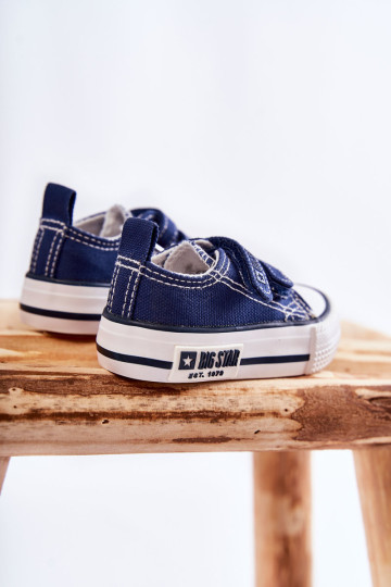 Vaikiški sportbačiai su lipnia juostele BIG STAR KK374081 tamsiai mėlyna 2