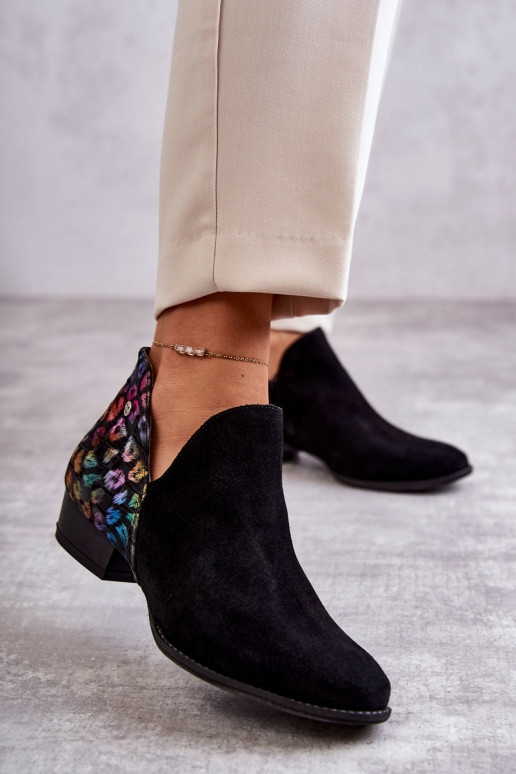 Odiniai Maciejka batai su dėmėmis 04091-39 juodi