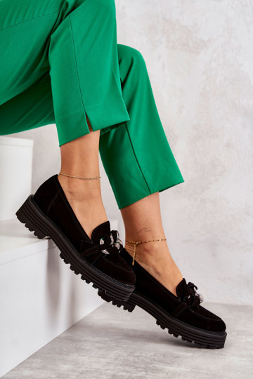 Moteriški zomšiniai batai Laura Messi 2523 juodi