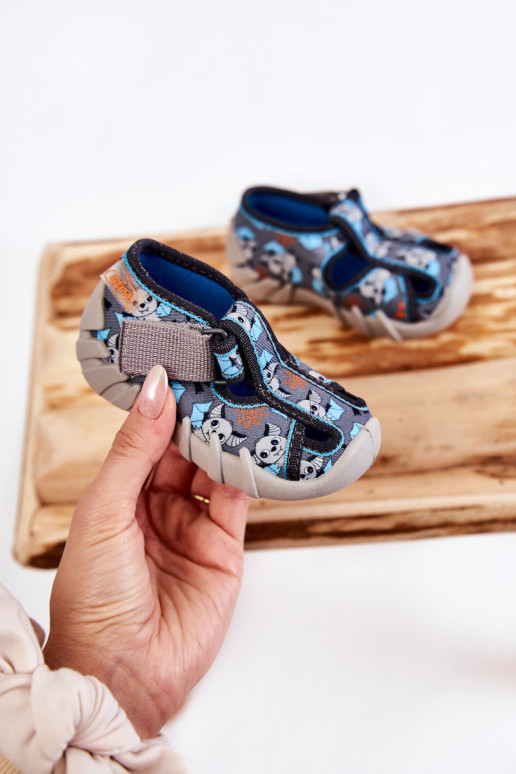 Šlepetės Befado Velcro 190P104 Mėlyna-pilka