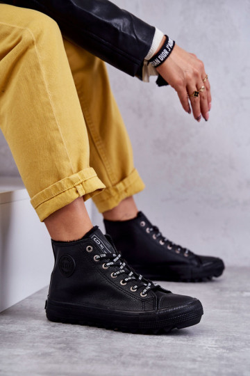 Moteriški sportbačiai Big Star Aukšta Šilta Juoda EE274110