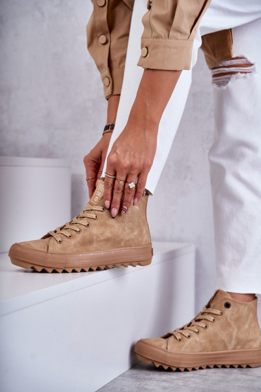 Moteriški sportbačiai Big Star High Šiltas Camel GG274072