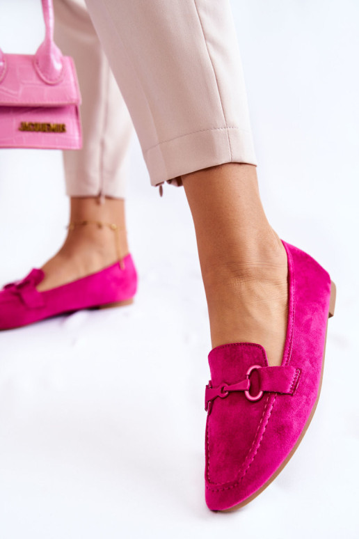 Zomšiniai batukai su puošmena Fuchsia Santi