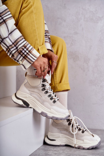 Moteriški sportiniai bateliai GOE KK2N4097 šviesiai smėlio spalvos 2