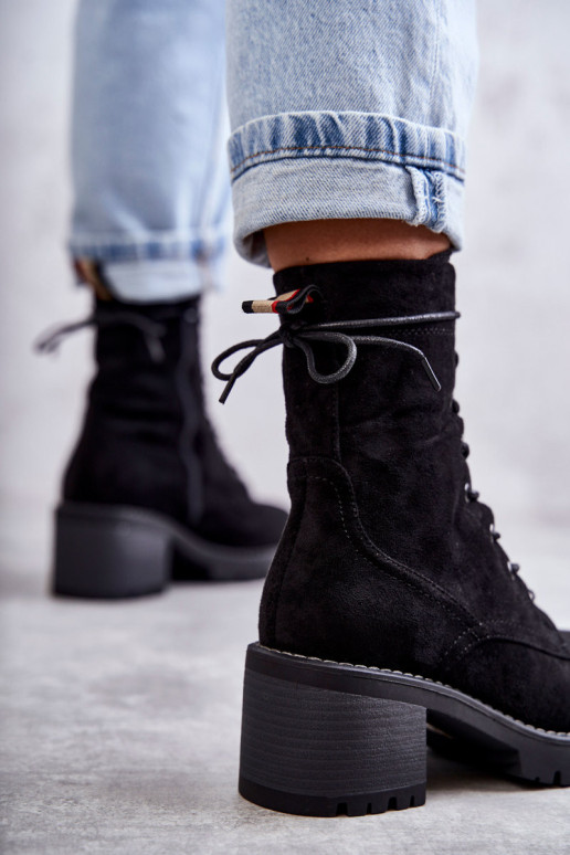 Moteriški šilti batai ant aukšto kulno Balck Julieta