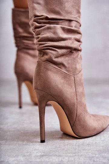 Moteriški raukšlėti batai Brown Laguna rudi 2