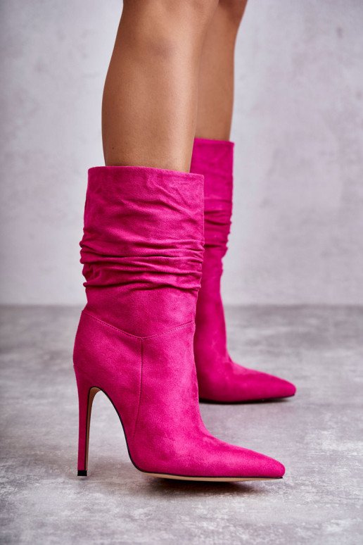 Moteriški raukšlėti batai Rožiniai batai Laguna
