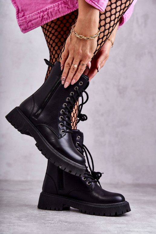 Odiniai Šilti Batai Darbininkai surišo Black Maria