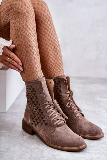 Suvarstomi zomšiniai batai Nicole 2751 Brown 2