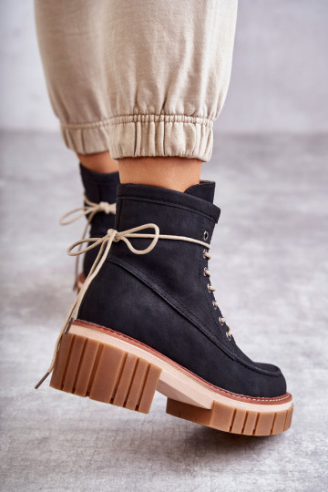 Moteriški madingi šilti batai Juoda Gerda 2