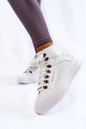 Moteriški aukšti sportbačiai Cross Jeans KK2R4028C Balta