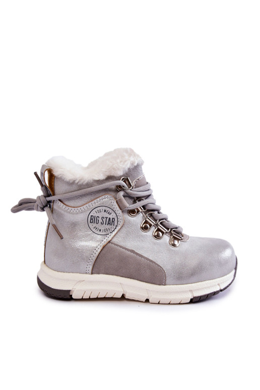 Vaikiški izoliuoti batai su užtrauktuku Big Star KK374178 Silver