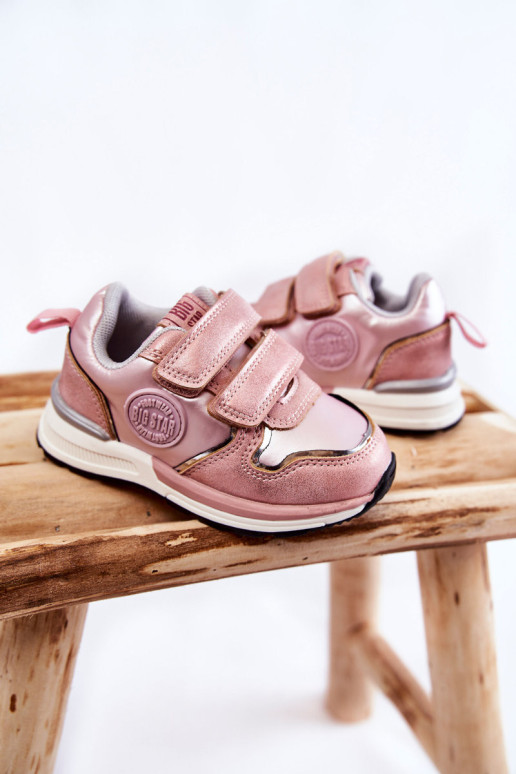 Vaikiški sportiniai bateliai su lipnia atminimo putų sistema Big Star KK374180 Pink
