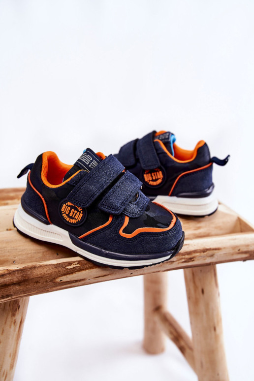 Vaikiški sportiniai bateliai su lipnia atminimo putų sistema Big Star KK374183 Tamsiai mėlyna