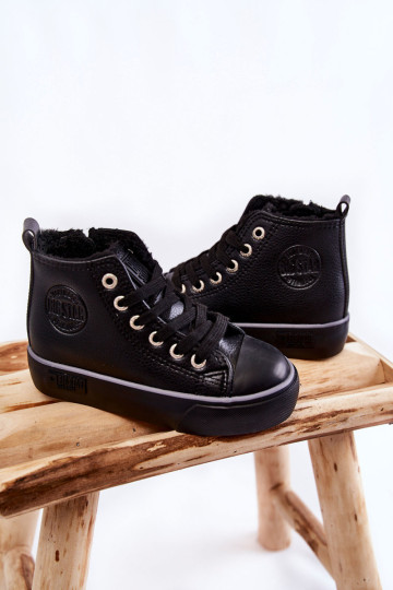 Vaikiški sportbačiai su užtrauktuku Big Star KK374228 Juodi 2