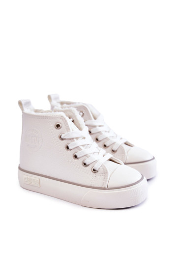 Vaikiški sportbačiai su užtrauktuku Big Star KK374227 balti 2