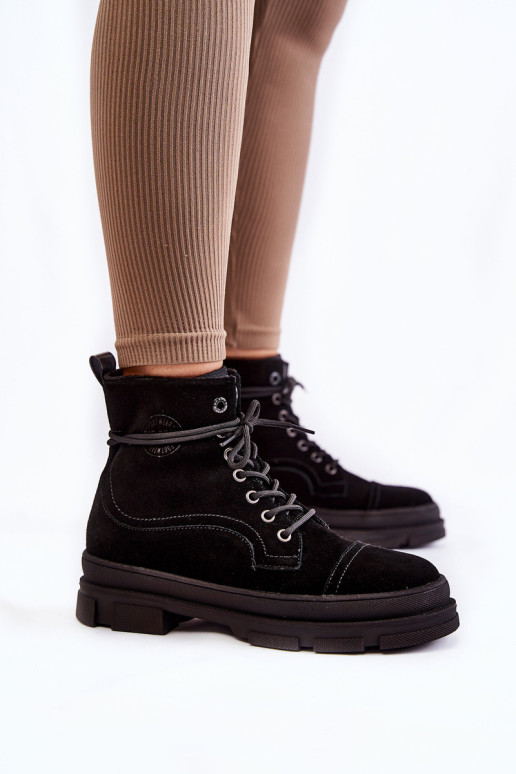 Zomšiniai šilti batai Big Star KK274525 juodi