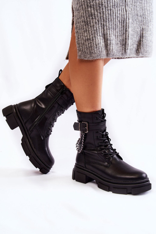 Odiniai Šilti Batai Batai Big Star KK274486 Juodi