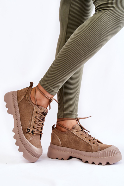 Zomšiniai sportiniai batai Big Star KK274511 smėlio spalvos