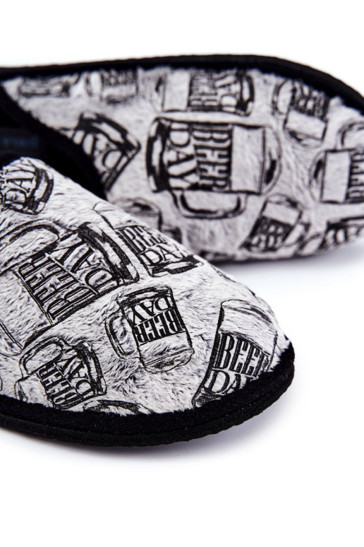 Vyriškos šlepetės namuose Panto Fino KK167001 Pilka