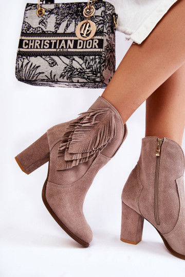 Moteriški zomšiniai bateliai Lewski Shoes 3093 Cappucino