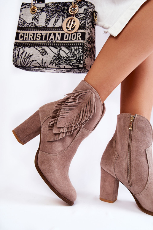 Moteriški zomšiniai bateliai Lewski Shoes 3093 Cappucino