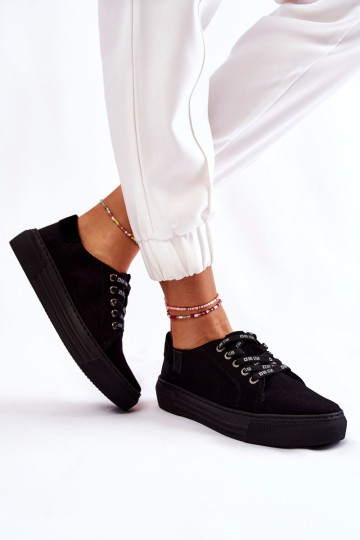 Moteriški Memory Foam System sportbačiai Big Star KK276001 juodi 2