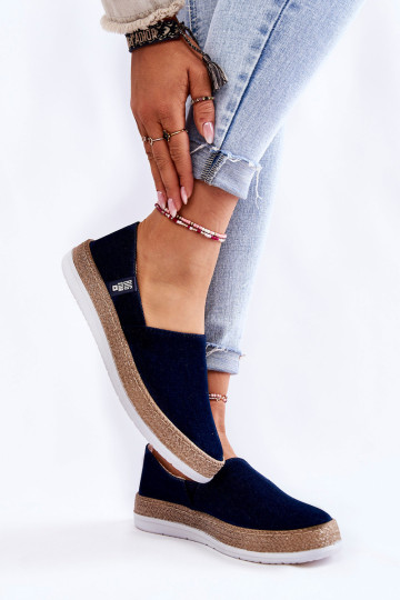 Moteriški sportbačiai Slip On Big Star KK276009 Tamsiai mėlyni 2