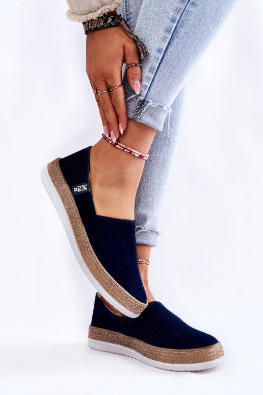 Moteriški sportbačiai Slip On Big Star KK276009 Tamsiai mėlyni