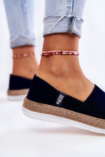 Moteriški sportbačiai Slip On Big Star KK276009 Tamsiai mėlyni