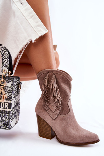 Moteriški zomšiniai bateliai Lewski Shoes 2808 / L Cappucino