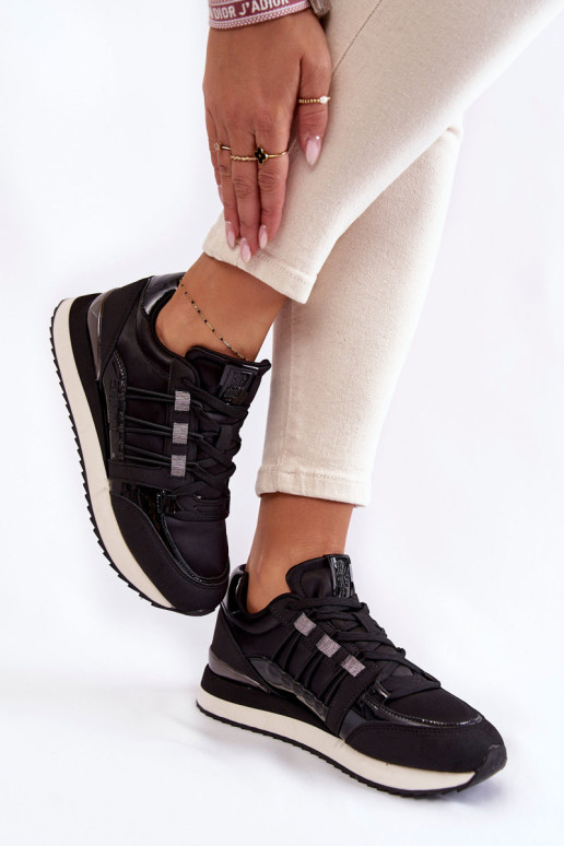 Madingi moteriški sportiniai bateliai Big Star KK274110 juodi