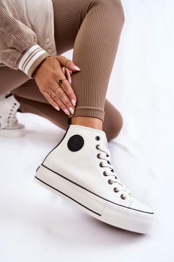 Moteriški aukštai izoliuoti sportbačiai Big Star KK274170 balti