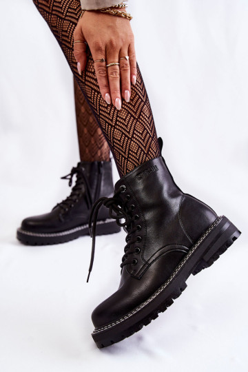 Moteriški batai ant platformos Big Star KK274538 juodi 2