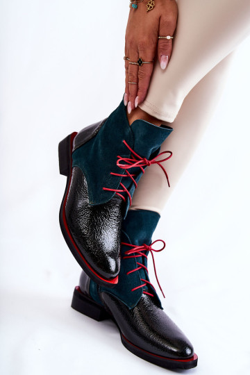 Odiniai batai žalia ir juoda Cheyenne