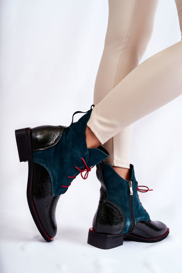 Odiniai batai žalia ir juoda Cheyenne 2