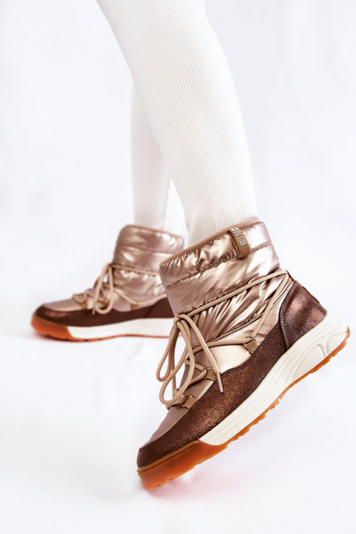 Moteriški sniego batai Memory Foam Big Star KK274276 Gold-Brown